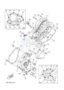 YZF-R125 R125 (5D78 5D78 5D78) drawing CRANKCASE COVER 1