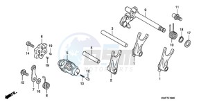 CBF125MA France - (F) drawing GEARSHIFT DRUM