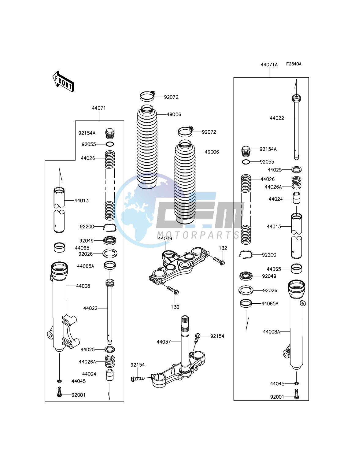 Front Fork(JKALX125CCDA09711-)