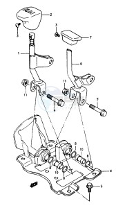 LT-F250 1997 drawing TRANSMISSION LEVER