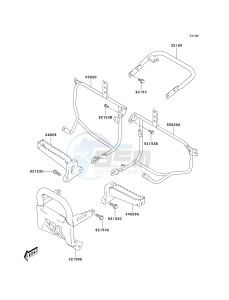 KSF 400 A [FX400] (A6F) A6F drawing FOOTRESTS