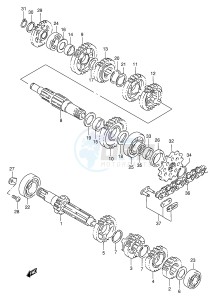 RMX250 (E1) drawing TRANSMISSION