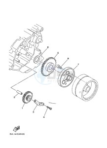 YB125 (2CSB) drawing STARTER CLUTCH