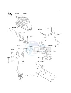 KAF 620 P [MULE 4000] (P9F-PAF) P9F drawing BRAKE PEDAL_THROTTLE LEVER