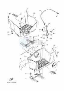 YFM700FWBD KODIAK 700 EPS (B5KV) drawing STAND & FOOTREST