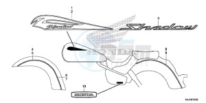 VT750CSD Shadow - VT750CS-D 2ED - (2ED) drawing EMBLEM (VT750C/CA/CS)