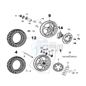 SAT125 E drawing WHEELS