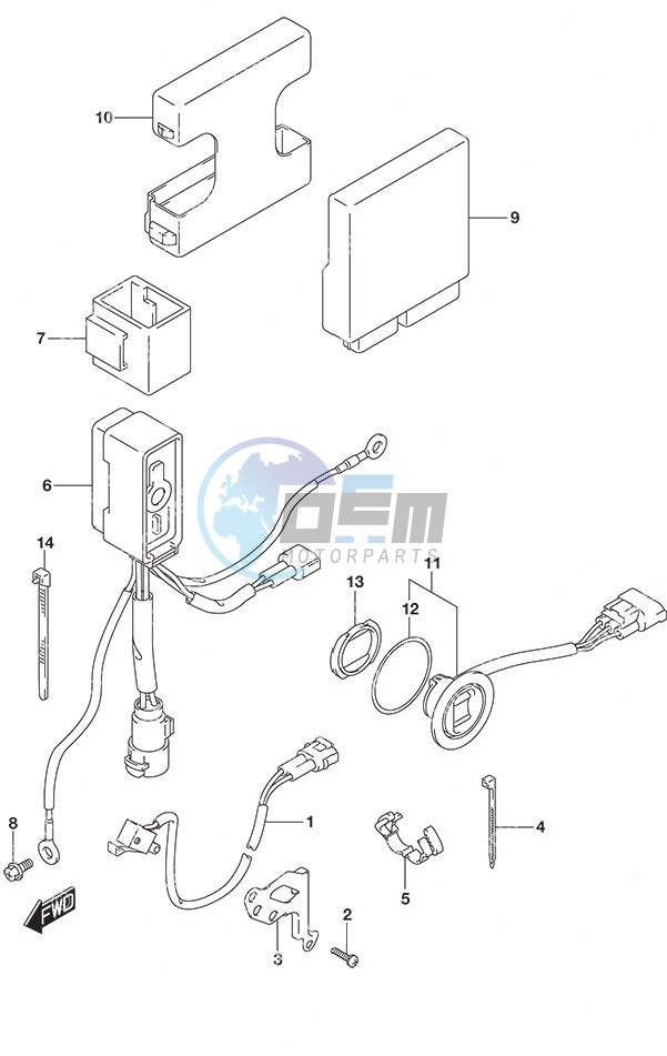 PTT Switch/Engine Control Unit