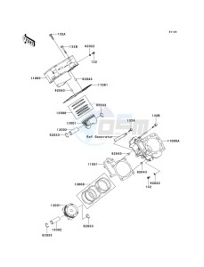 KRF 750 A [TERYX 750 4X4] (A8F) A8F drawing CYLINDER_PISTON-- S- -