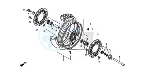 ST1100A drawing FRONT WHEEL (ST1100L/M/N/P/R)