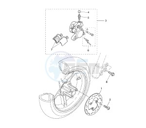 YQ AEROX 50 drawing FRONT BRAKE CALIPER