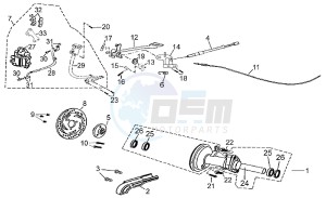 Quasar 180 drawing Rear brake