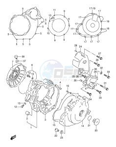 TL1000S (E2) drawing CRANKCASE COVER