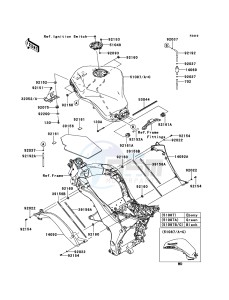 Z1000SX ZX1000GCF FR GB XX (EU ME A(FRICA) drawing Fuel Tank