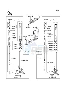 NINJA ZX-10R ZX1000D6F FR GB XX (EU ME A(FRICA) drawing Front Fork