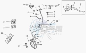 California 1100 Stone - Metal PI Stone/Metal PI drawing Front brake system