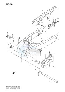 GSX650F (E3-E28) Katana drawing REAR SWINGING ARM