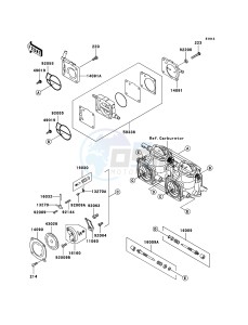 JET SKI 800 SX-R JS800A8F FR drawing Carburetor Parts