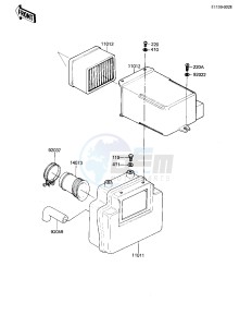 KZ 305 B [CSR BELT] (B1) [CSR BELT] drawing AIR CLEANER