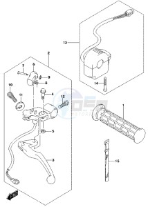 LT-Z90 drawing LH HANDLE LEVER