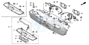 GL1500A GOLDWING ASPENCADE drawing TRUNK LIGHT