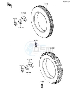 ZX 750 A [GPZ 750] (A1-A2) [GPZ 750] drawing TIRES