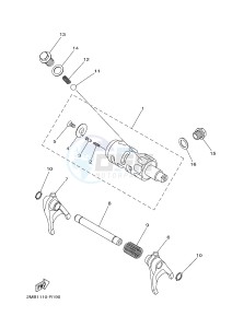 YXE700E YXE70WPHG WOLVERINE R-SPEC EPS HUNTER (2MB7) drawing SHIFT CAM & FORK