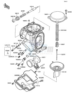 ZX 1100 C [NINJA ZX-11] (C1-C4) [NINJA ZX-11] drawing CARBURETOR PARTS -- &NAMI.015042- -