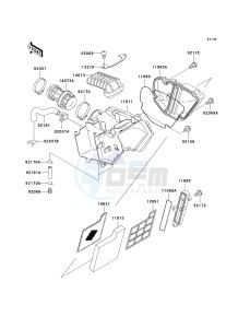 KL 250 G [SUPER SHERPA] (G4-G8 G8 CAN ONLY) [SUPER SHERPA] drawing AIR CLEANER