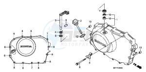 XL700VB drawing RIGHT CRANKCASE COVER