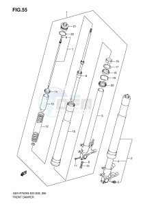 GSX-R750 (E3-E28) drawing FRONT DAMPER