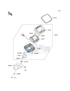 KRF 750 C [TERYX 750 4X4] (C8F) C8F drawing METER-- S- -