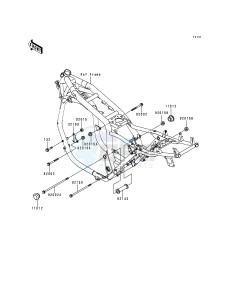 ZR 1100 C [ZRX1100] (C3-C4) drawing FRAME FITTINGS