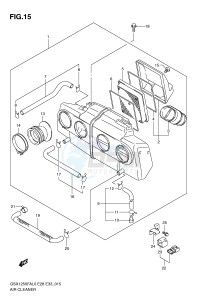 GSX1250FA (E28-E33) drawing AIR CLEANER