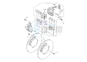 XJR 1300 drawing FRONT BRAKE CALIPER