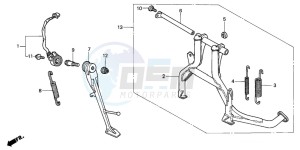 CB1300 CB1300SUPER FOUR drawing STAND