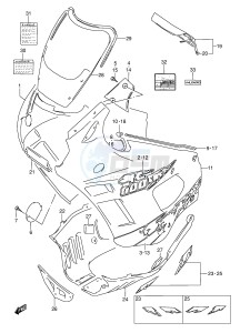 GSX600F (E2) Katana drawing COWLING BODY (MODEL S)