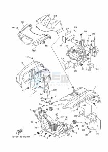 YFM700FWBD KODIAK 700 EPS (B5KV) drawing FRONT FENDER