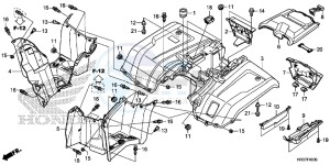 TRX420TM1G TRX500FA Europe Direct - (ED) drawing REAR FENDER