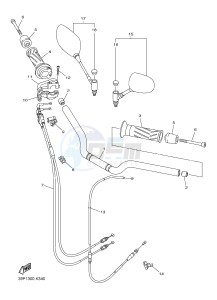 FZ8-NA FZ8 (NAKED, ABS) 800 FZ8-N ABS (59P8) drawing STEERING HANDLE & CABLE