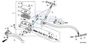 VFR800XD CrossRunner - VFR800X UK - (E) drawing CLUTCH MASTER CYLINDER