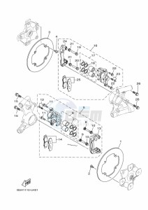 YXZ1000E YXZ1000R (B5JD) drawing REAR BRAKE CALIPER