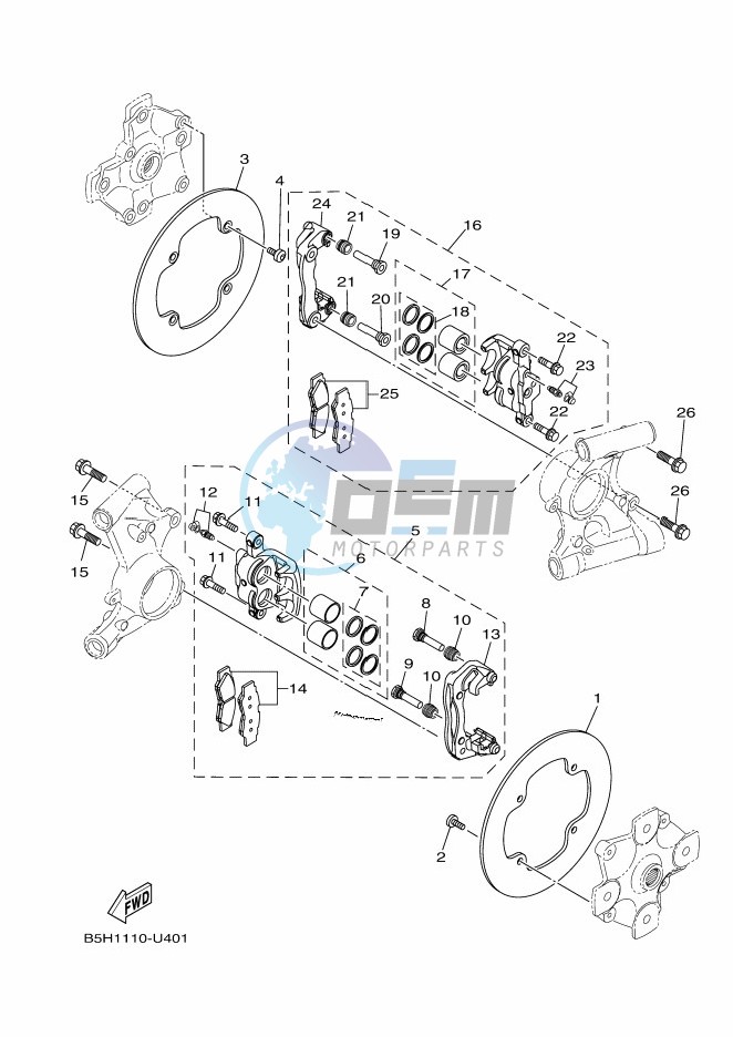 REAR BRAKE CALIPER