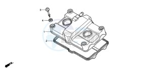 CB500 drawing CYLINDER HEAD COVER