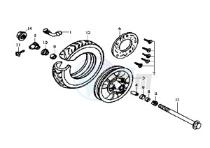 JOYRIDE - 200 cc drawing FRONT WHEEL