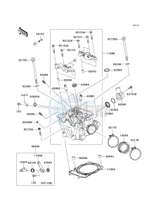 KX 450 D [KX450F] (D7F) D7F drawing CYLINDER HEAD