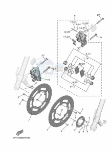 MT-09 MTN890 (B7N7) drawing FRONT BRAKE CALIPER