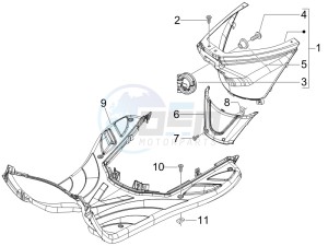 Fly 50 4t (NSE1000U03) drawing Central cover - Footrests