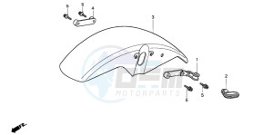 VF750C drawing FRONT FENDER