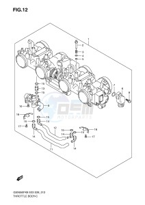 GSX650F (E3-E28) Katana drawing THROTTLE BODY